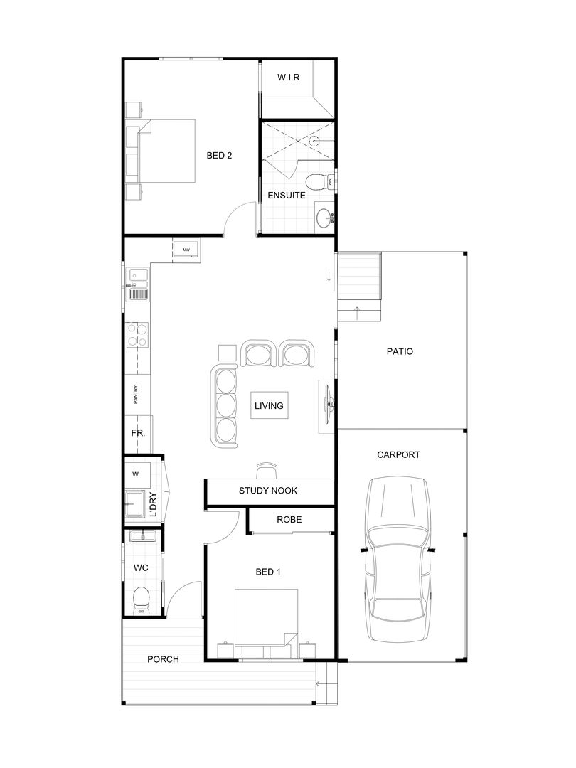 Step into the Pencott, where a charming wrap-around front patio greets you - Lot 176.