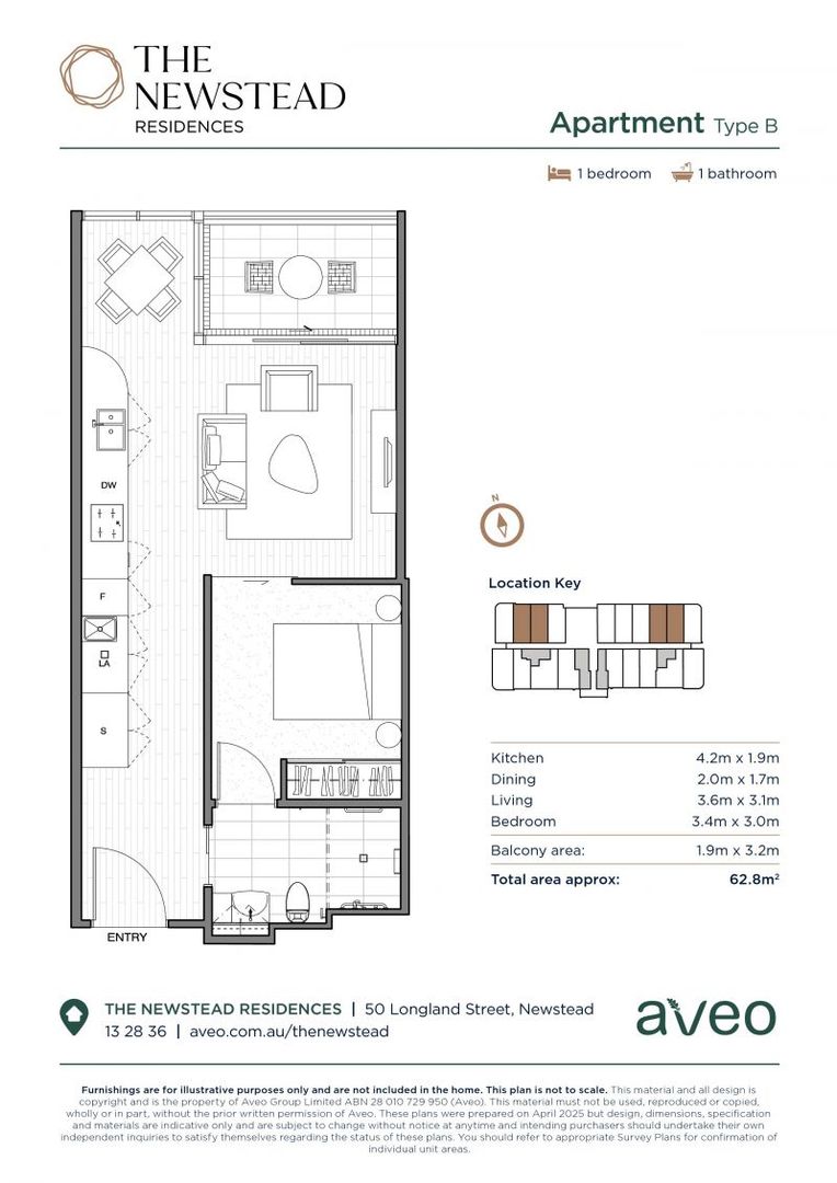 One-bedroom apartment with services