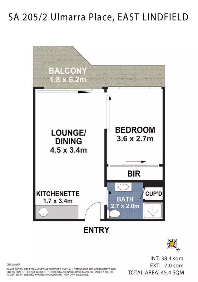 Fresh and bright one bedroom apartment