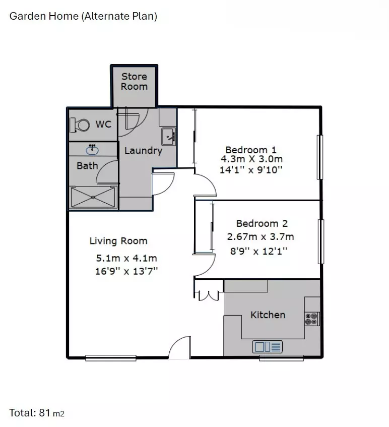 Corner Unit with Courtyard and Vaulted Ceilings