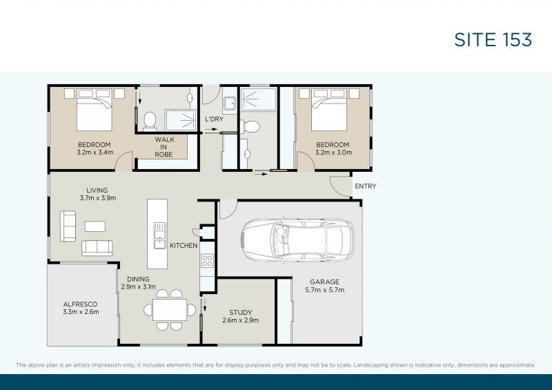 Spacious & Stylish  - Two Bedrooms + Study