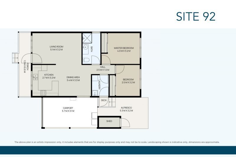 Bright Two Bedroom Home
