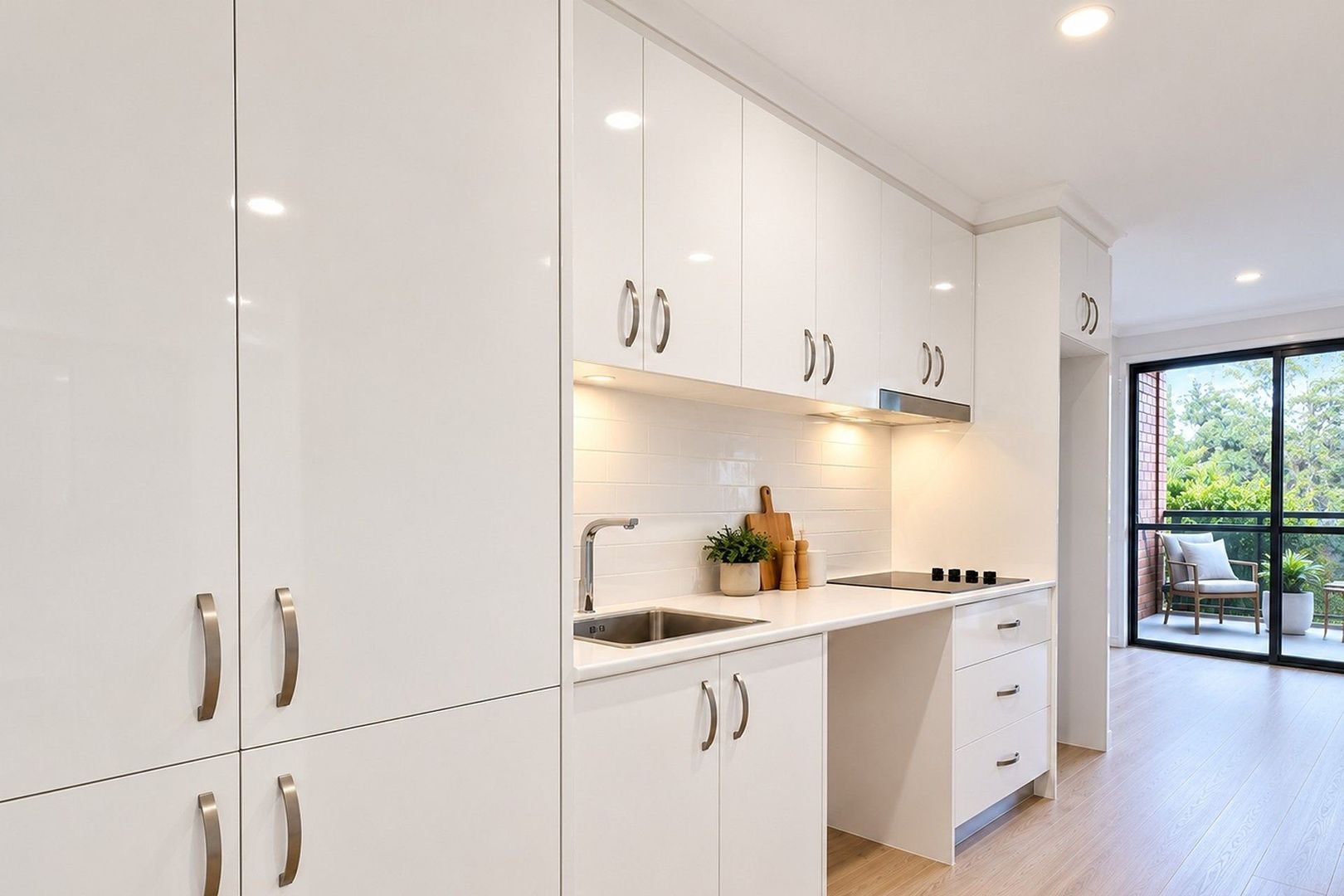 Studio apartment with private balcony