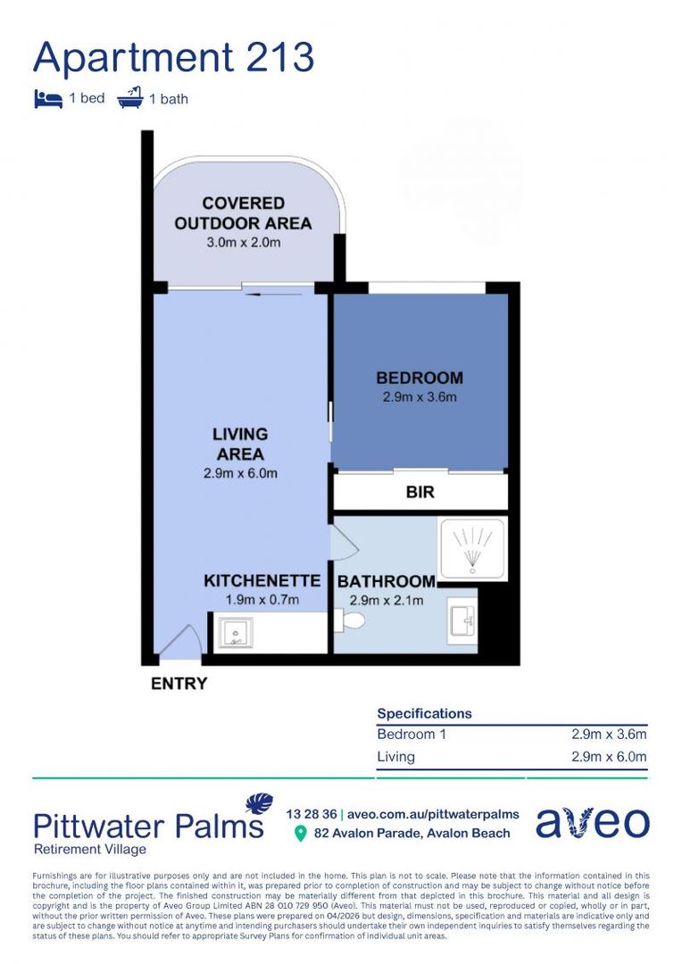 North-facing, stunning one-bedroom apartment