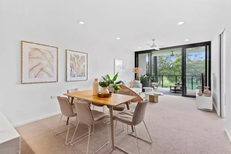 South-facing apartment with stunning Burleigh Golf Course views
