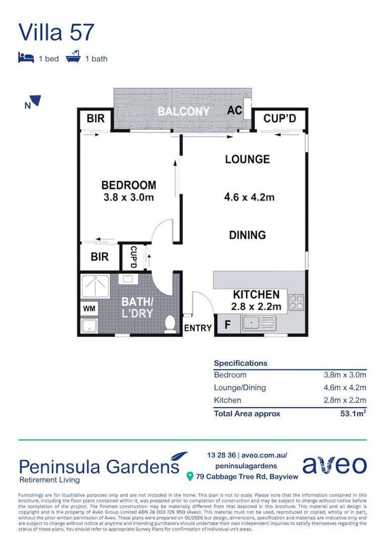 Light & bright in central location