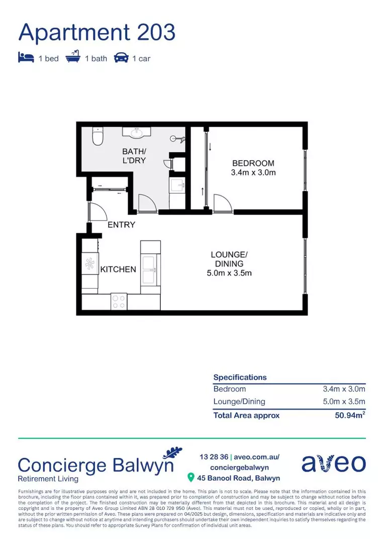 Ground-floor one-bedroom apartment