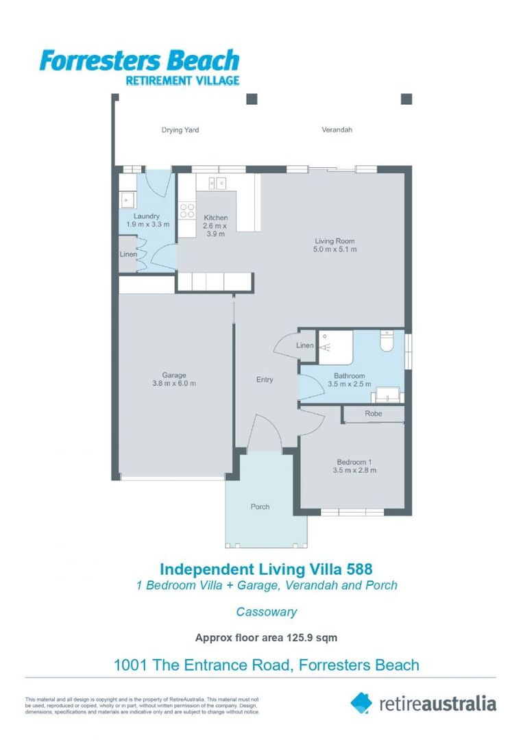 Centrally located villa with easy walk to all village facilities.