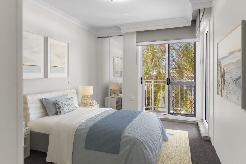 Beautifully refurbished one bedroom serviced apartment with sunny balcony overlooking the pool area.