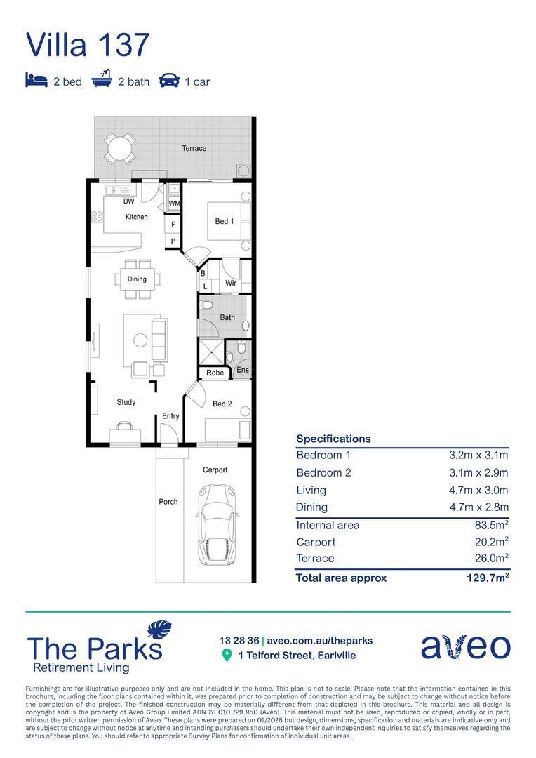 Private 2-bedroom villa with large backyard