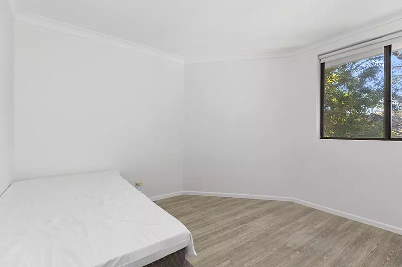 A private and quiet retreat overlooking lush green gardens. 