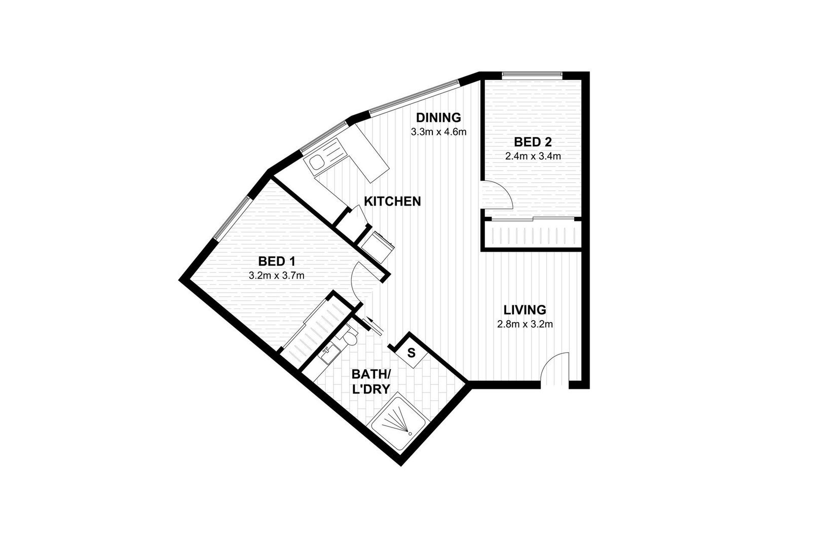 Sunlit Top-Floor Apartment Living