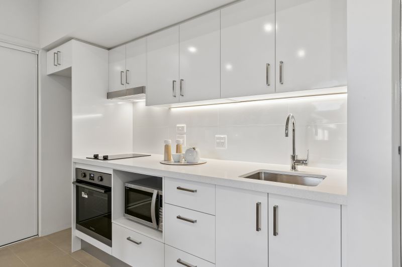 Modern studio apartment with a new kitchen