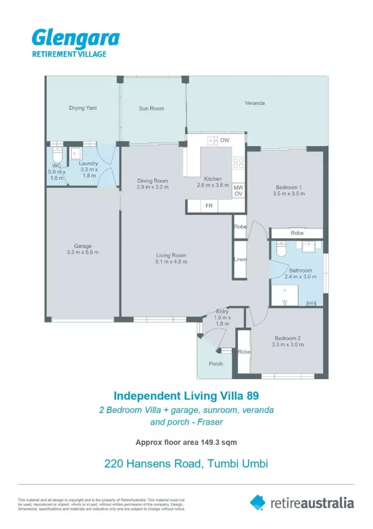 Bright and airy villa