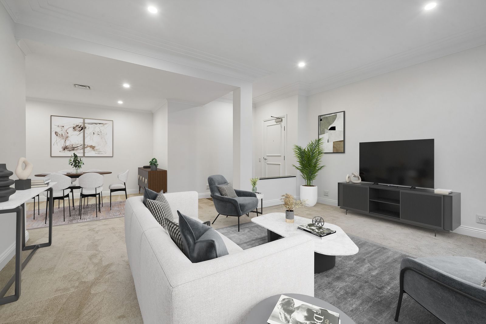 Elegant two-bedroom apartment with dual outdoor spaces