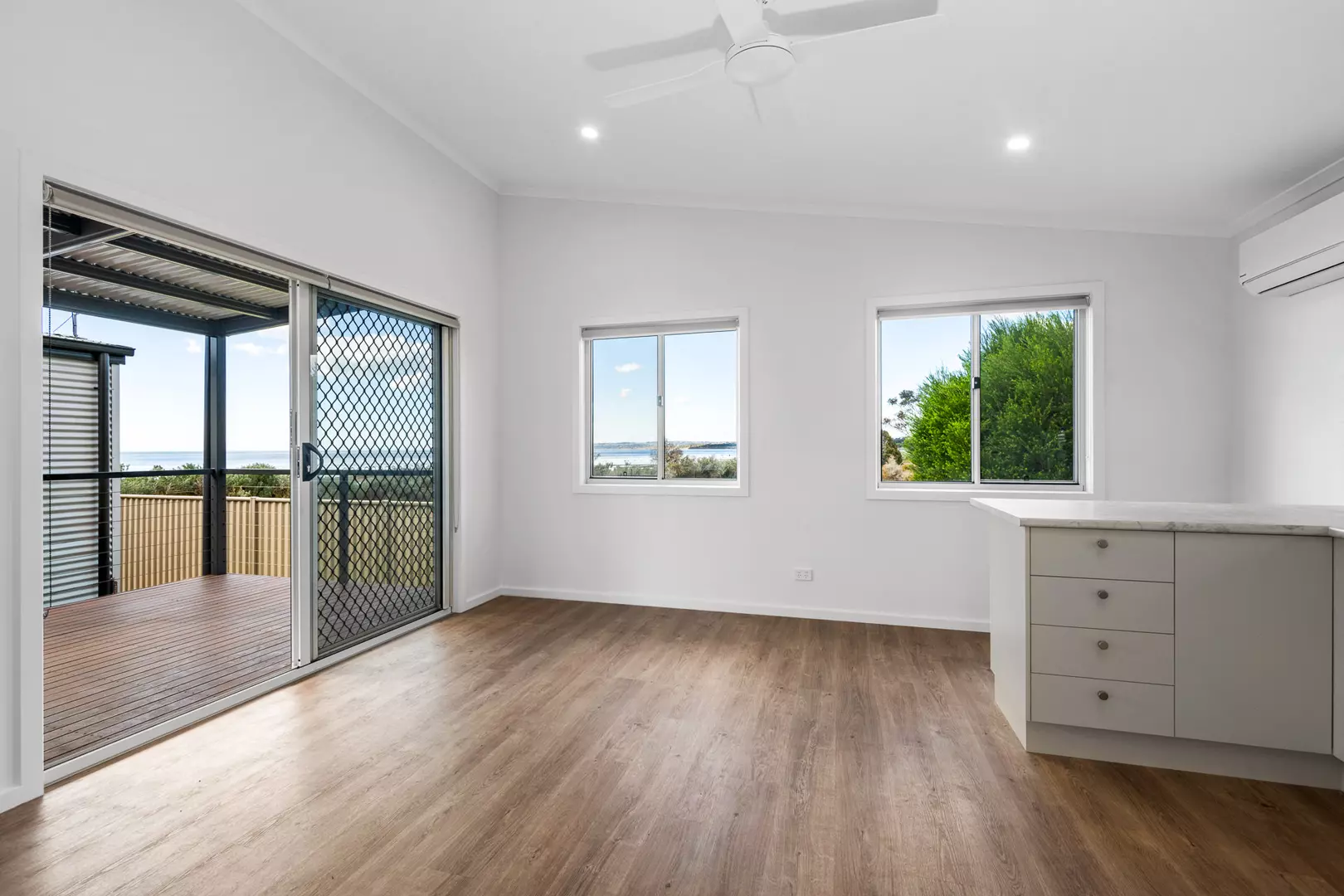 Wake up to uninterrupted water views