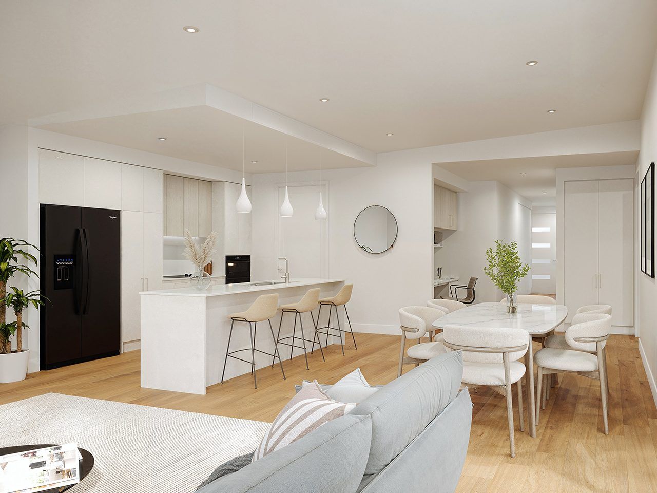 The Ashdale villa offers a thoughtfully designed two-bedroom layout with the comfort of two bathrooms and the convenience of a secure single garage.