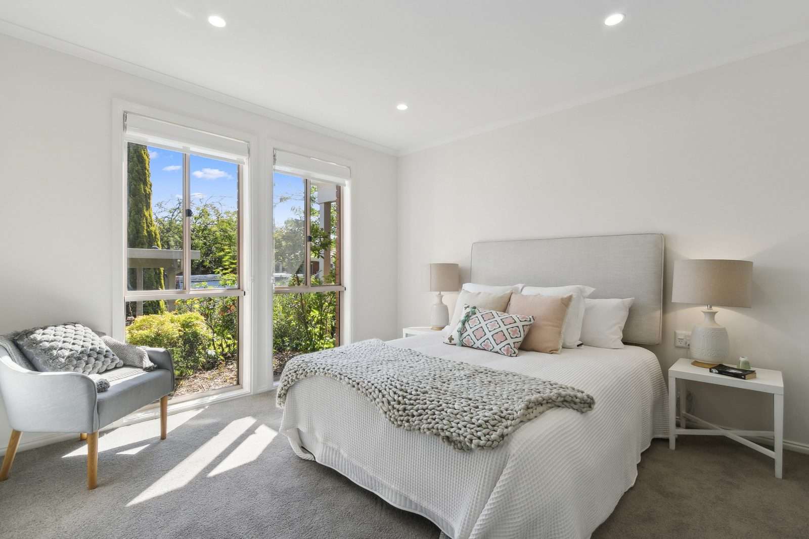 Exclusive three-bedroom villa featuring a pristine backyard