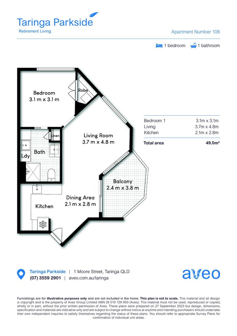 Superbly spacious apartment with garden views