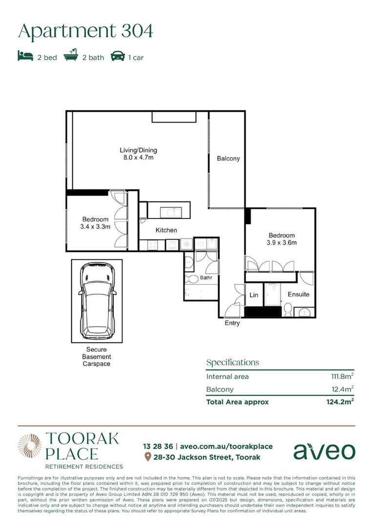 Spacious, north-facing 2-bedroom apartment!
