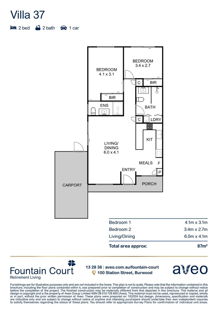 Stylish 2-Bedroom Villa with Sunny Courtyard