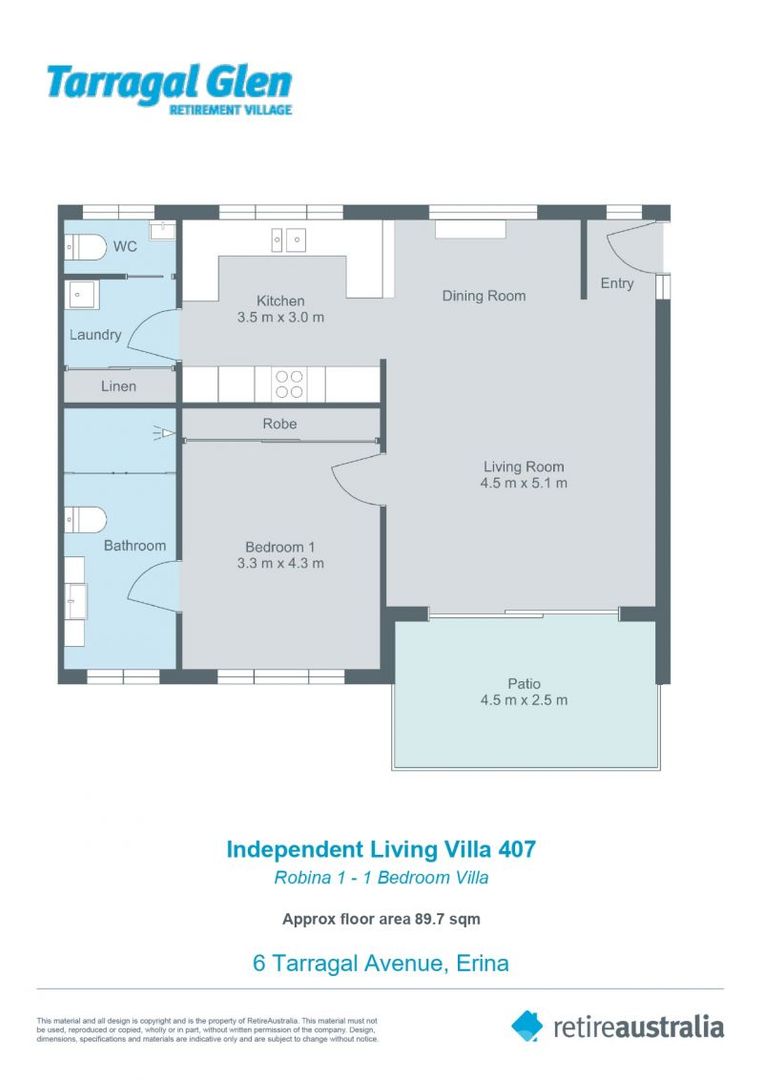 North Easterly aspect, ground floor unit