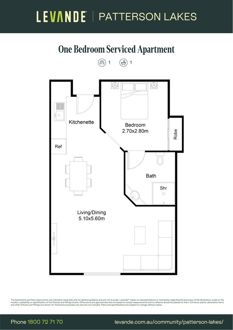 One Bedroom Serviced Apartment | Unit 405