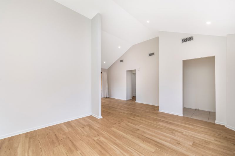 2 bedroom, 1.5 bathroom villa with pet friendly rear yard.