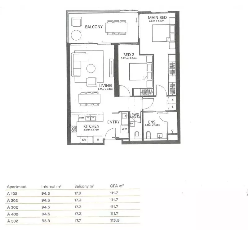 East-Facing Apartment with Patio Living