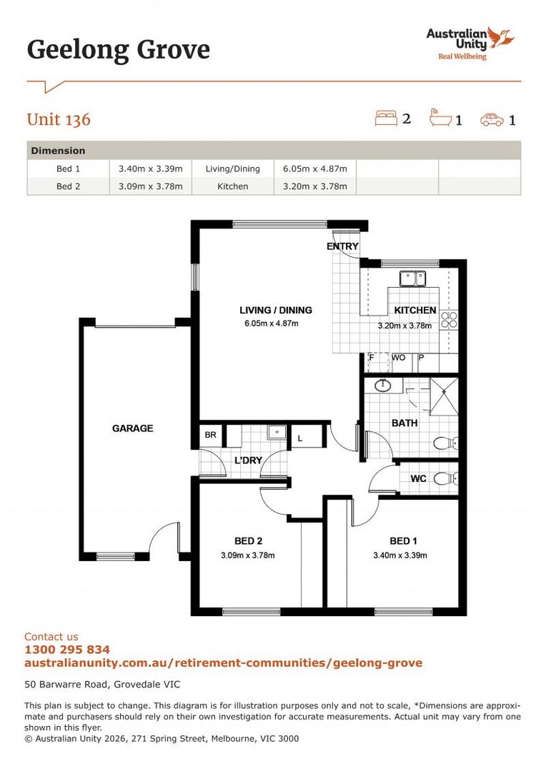 2 bedroom unit w/ garage - ready to move in and enjoy retirement