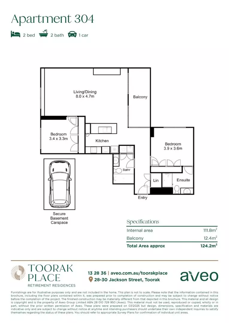 Spacious, north-facing 2-bedroom apartment!