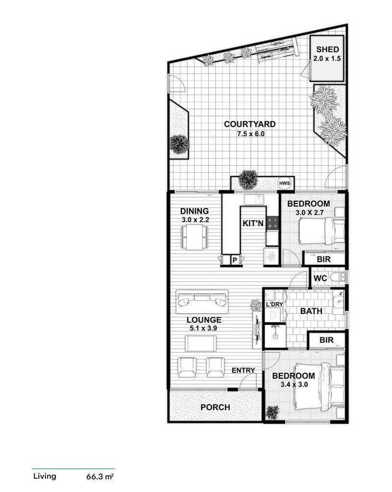 A Fresh Start - Updated Unit, Garden Outlook