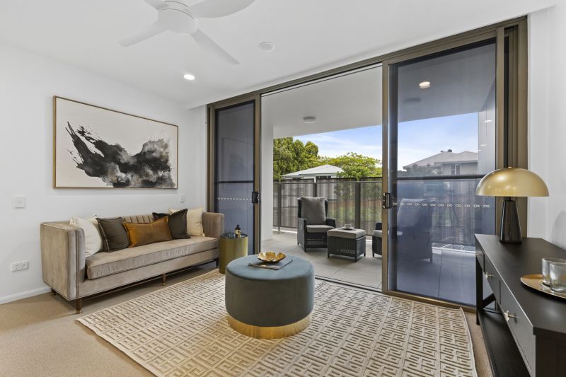 Contemporary east-facing third-floor two-bedroom apartment with reserve views