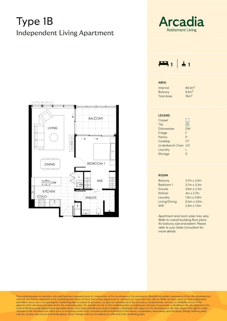 A smart, low-maintenance one-bedroom apartment