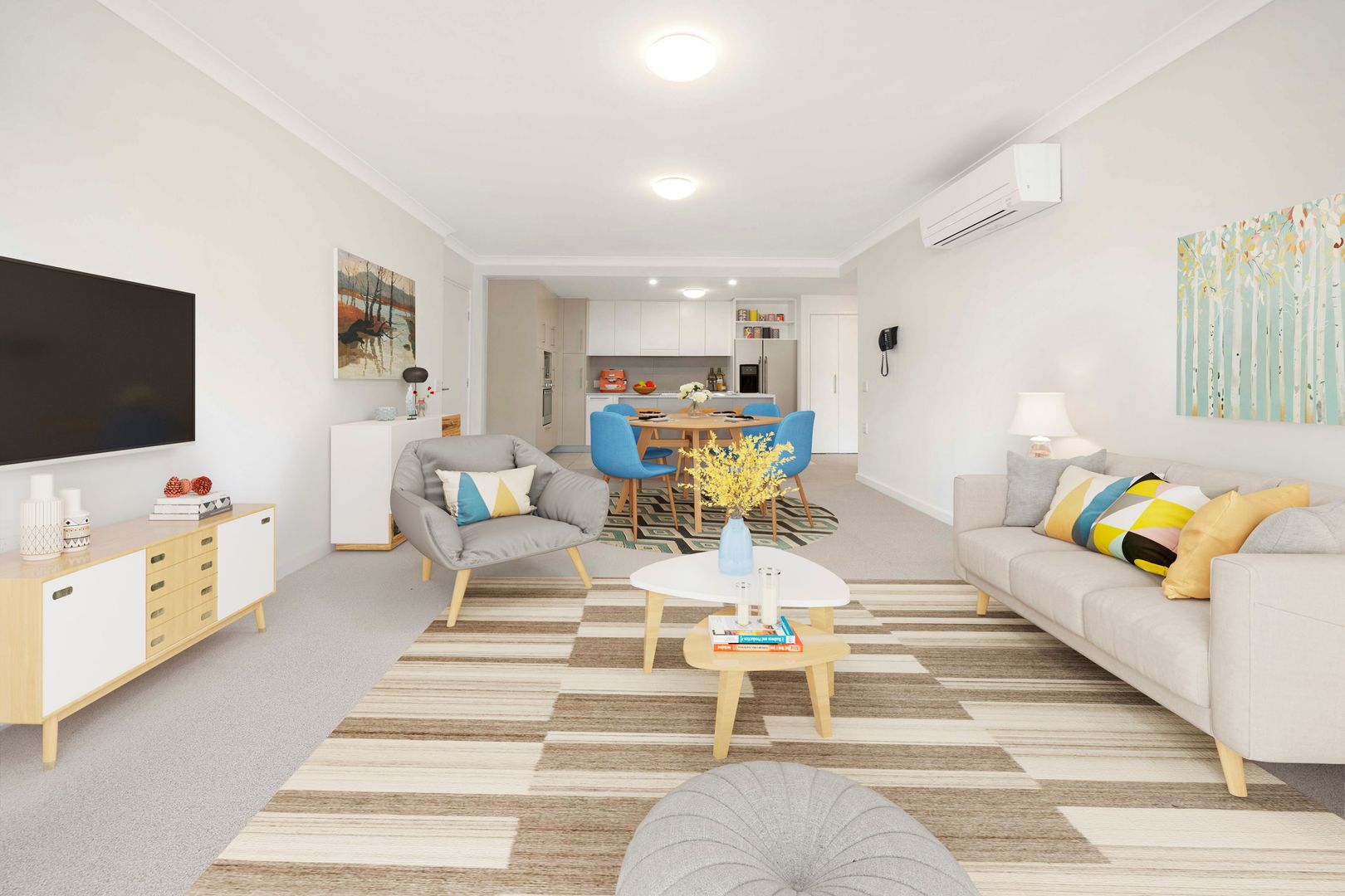 Large, bright modern one-bedroom home