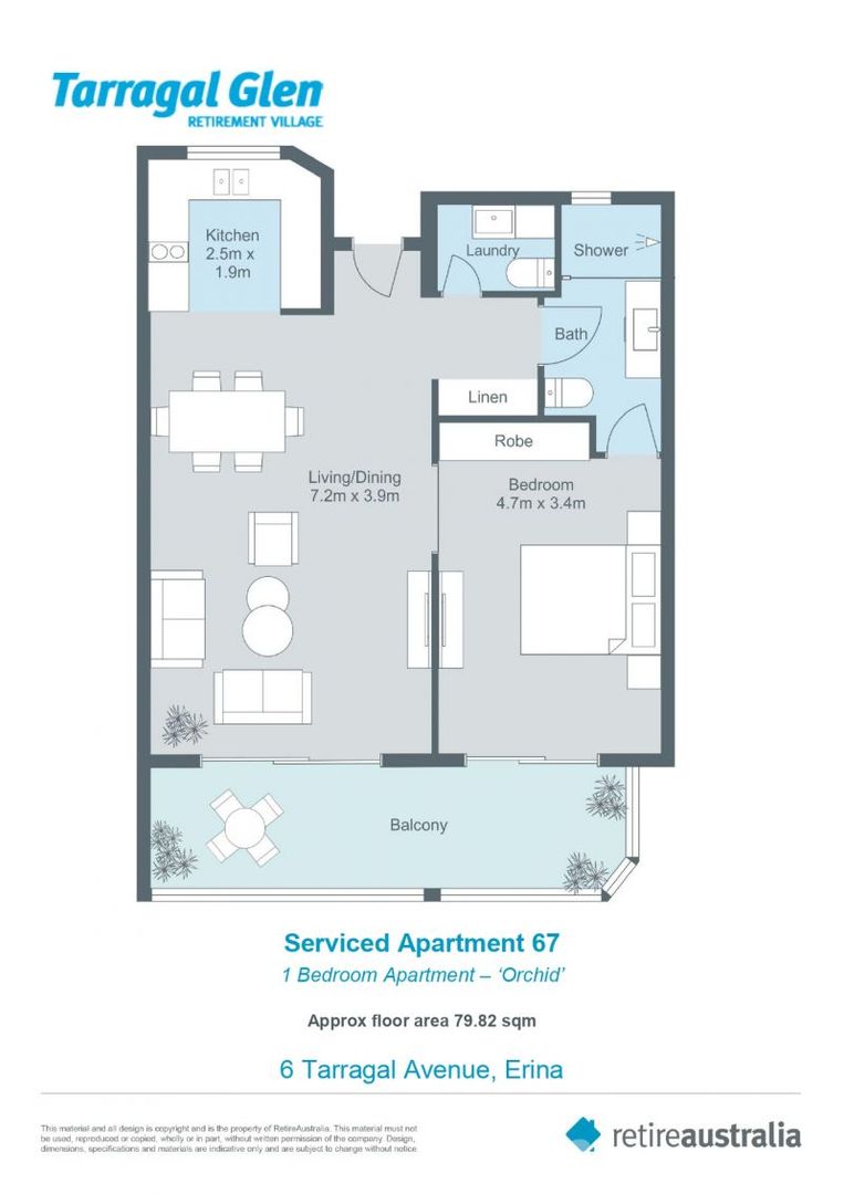 Spacious and fully serviced one-bedroom apartment with a north facing balcony
