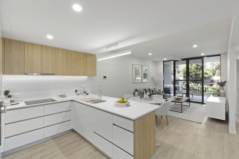 Lower open-plan two-bedroom apartment