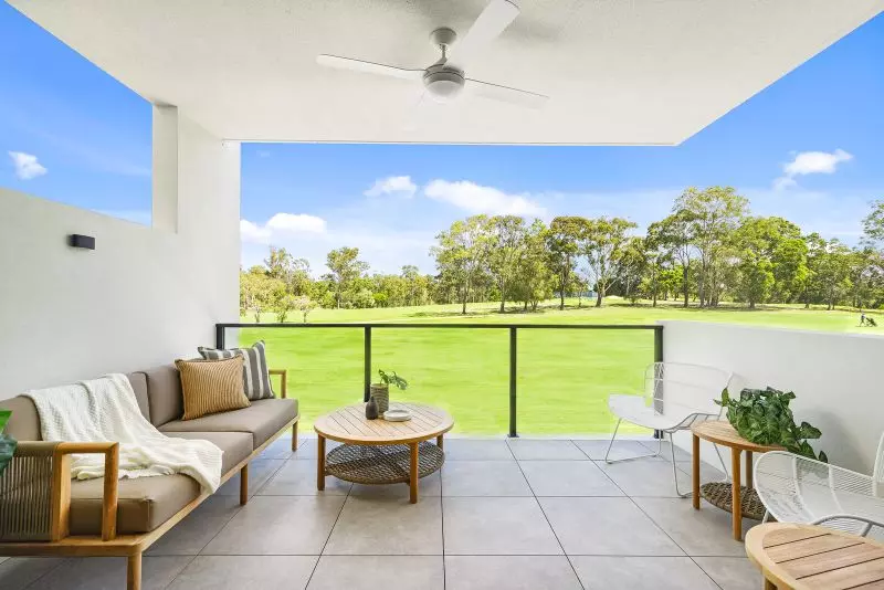 South-facing apartment with stunning Burleigh Golf Course views