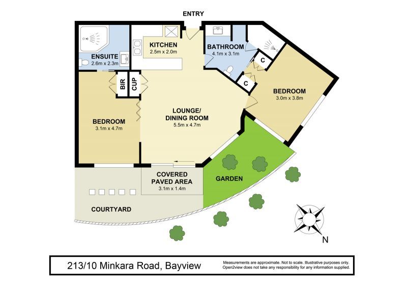 Spacious two-bedroom ground floor apartment