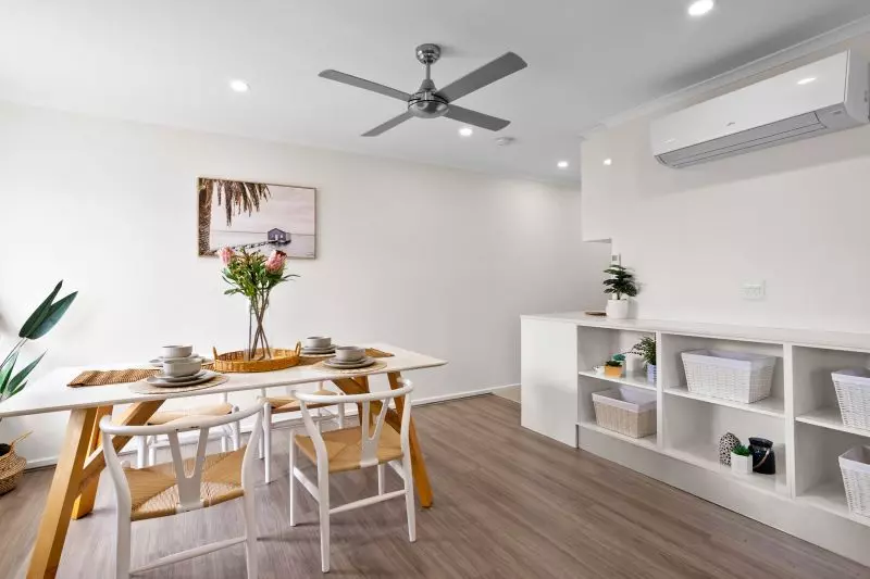 Newly renovated unit with open-plan living space