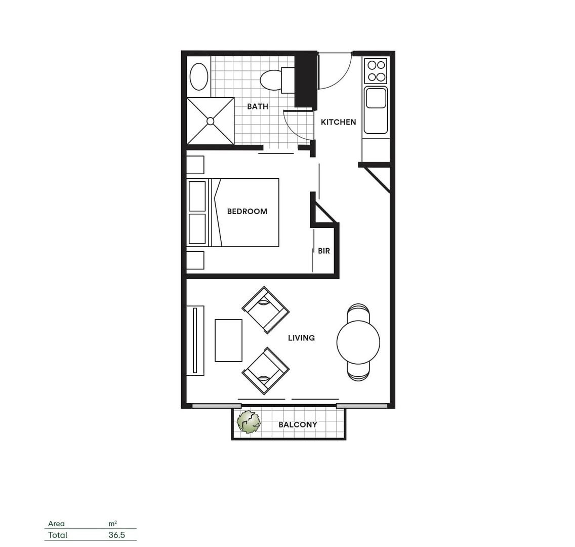 Serviced Apartment | Wattletree Floorplan
