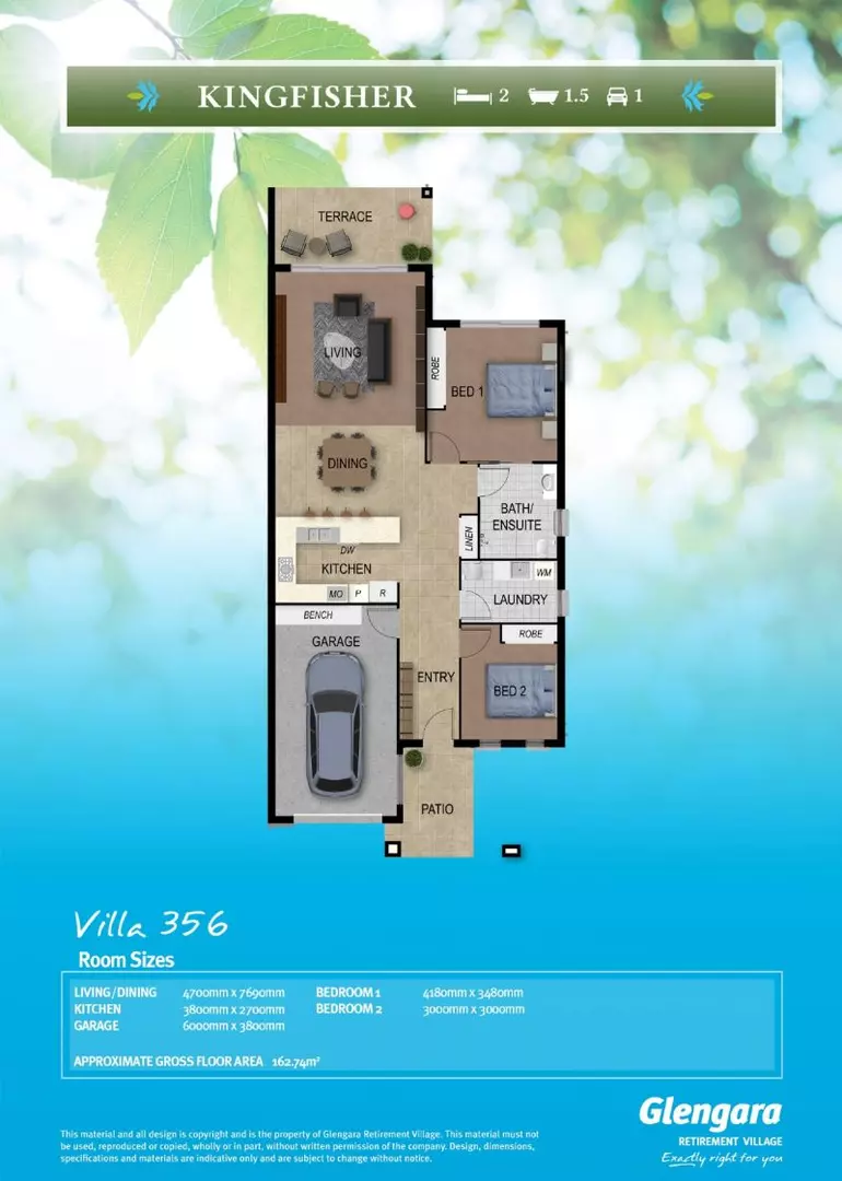 Modern villa in a quiet location