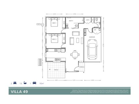 Villa 49 | 2 bed, 1 bath & powder - Oak Tree Retirement Village Goonellabah