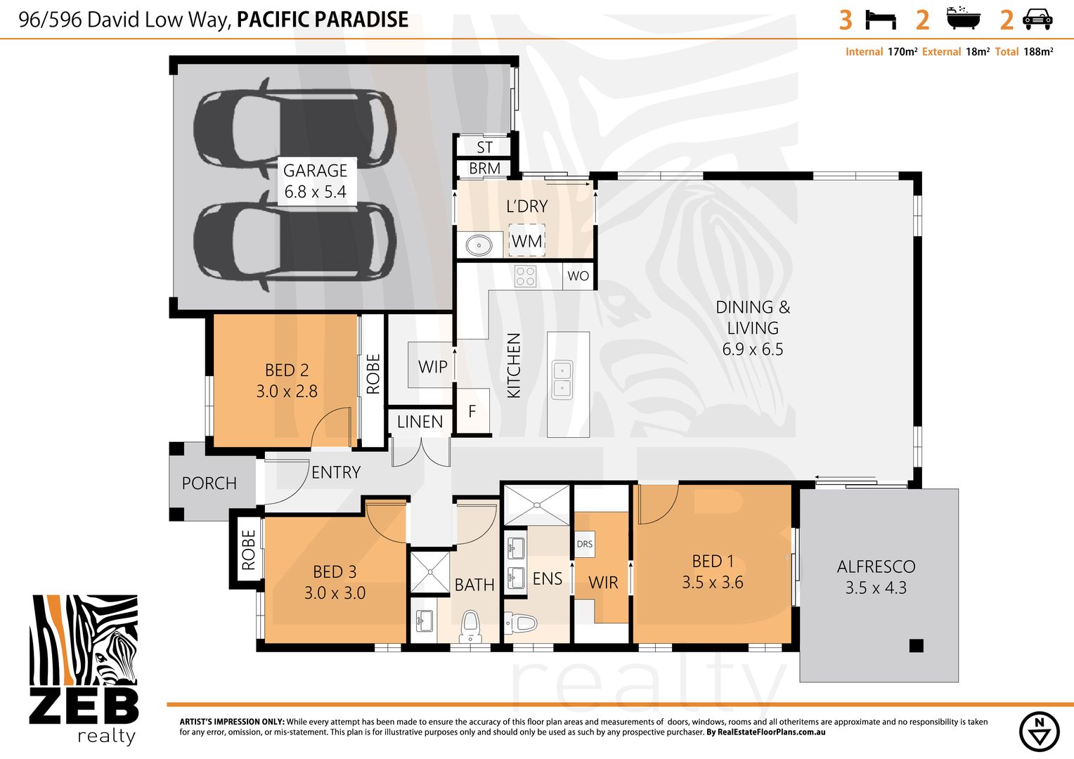 Immaculate, Stylish + Corner Position! V96 Living Gems