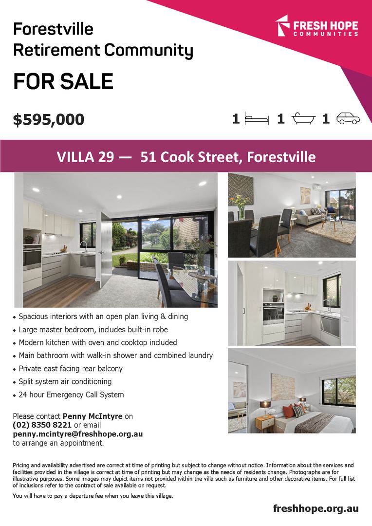 One Bedroom Villa - For Sale $595,000