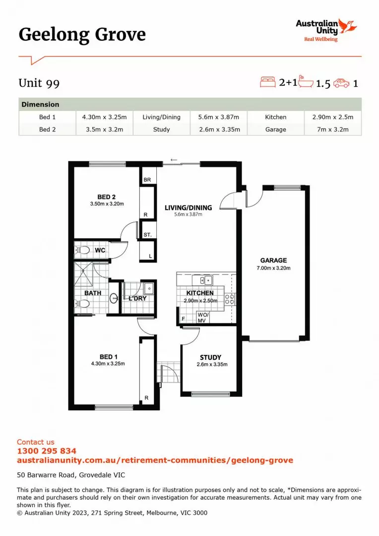 Fully Renovated 2 bed + study w/ attached garage