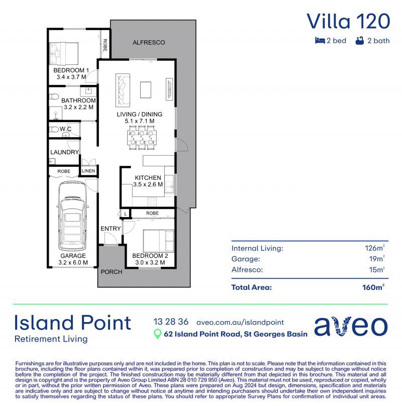 Brand new spacious two-bedroom villa, close to the community village