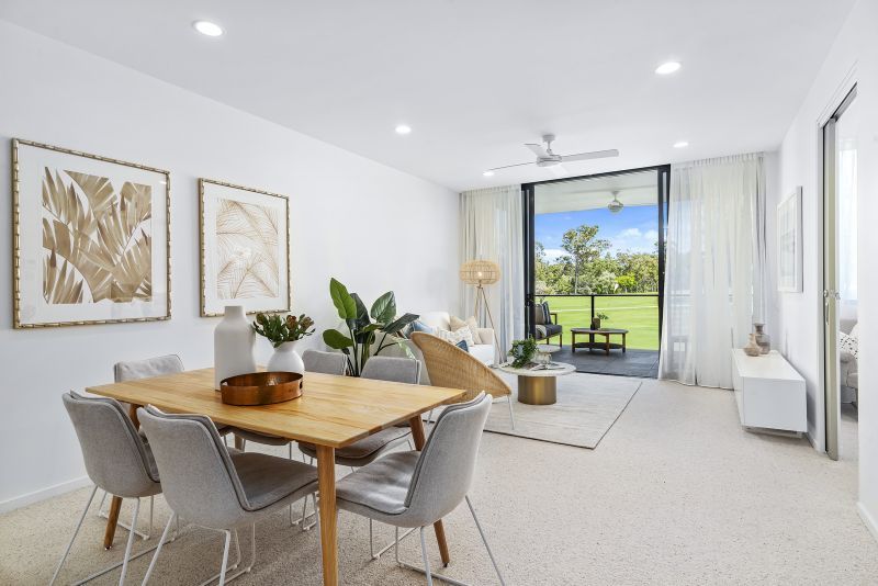 South-facing apartment with stunning Burleigh Golf Course views