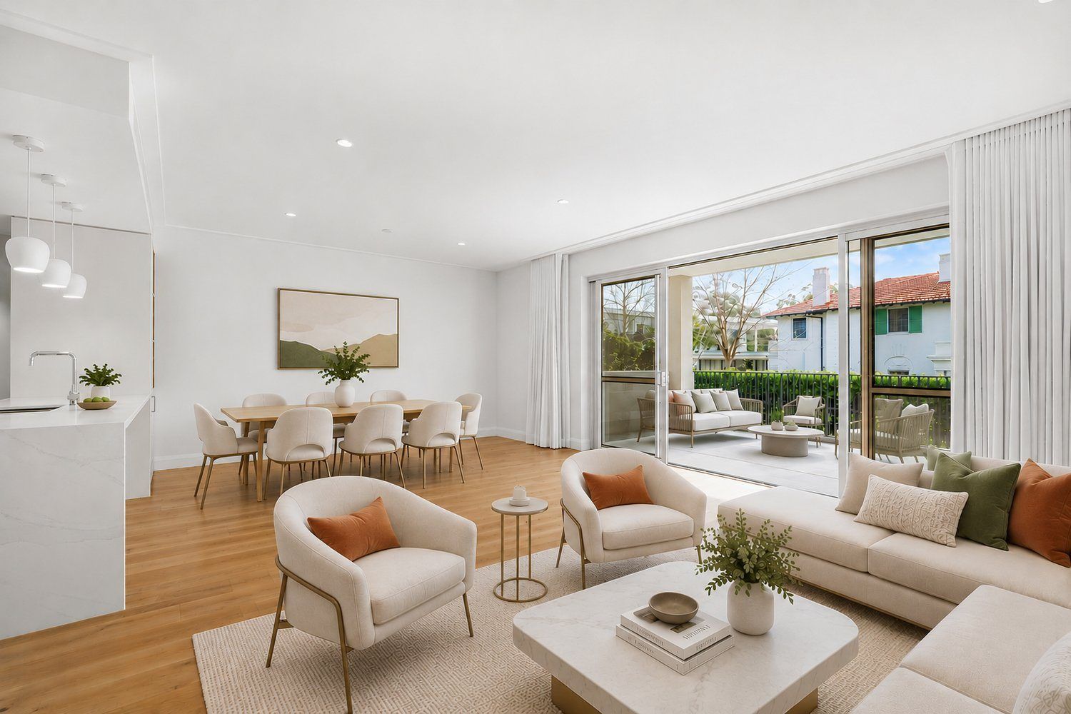 Spacious three bedroom apartment with effortless elegance
