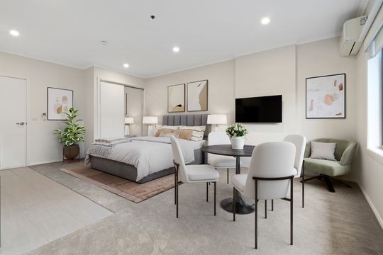 Modern apartment offering assisted living services